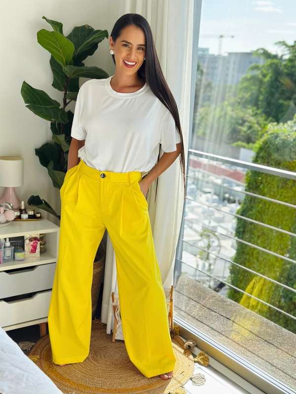 Pantalón Zara Amarillo