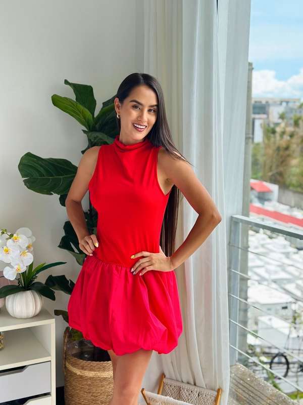 Short Dress romántico rojo espectacular